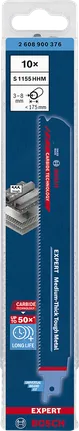 Комплект ножове за реципрочно постъпателно трион Bosch EXPERT Medium-Tough Tough Metal.