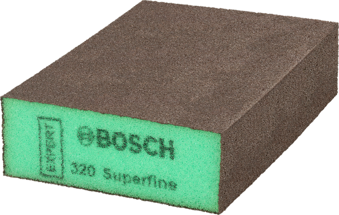 Шлифовъчен блок Bosch супер фин, зелен 69 x 97 x 26 мм.