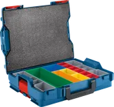 Куфар за носене Bosch L-BOXX 102 с 13 цветно кодирани отделения.