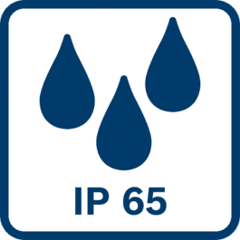 Уплътнен срещу прах и защита срещу водни струи IP65 