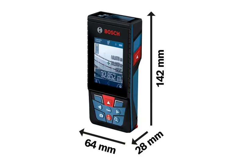 Лазерен измервателен уред Bosch GLM 120 C с цветен дисплей.