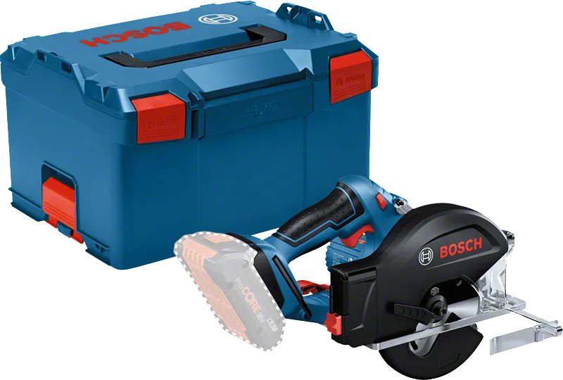 Акумулаторен циркуляр за метал Bosch GKM 18V-50 с куфар за носене.