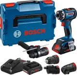 Комплект бормашини Bosch GSR 18V-90 FC с куфар и приставки.