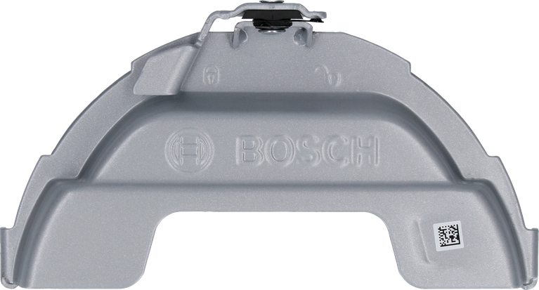 Защитен предпазител за ъглошлайф Bosch за безопасно рязане.