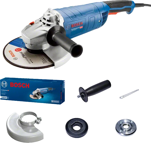 Ъглошлайф Bosch GWS 2400 J с аксесоари.
