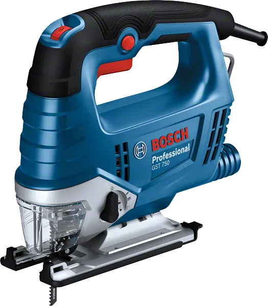 Прободен трион Bosch GST 750 с ергономична дръжка.