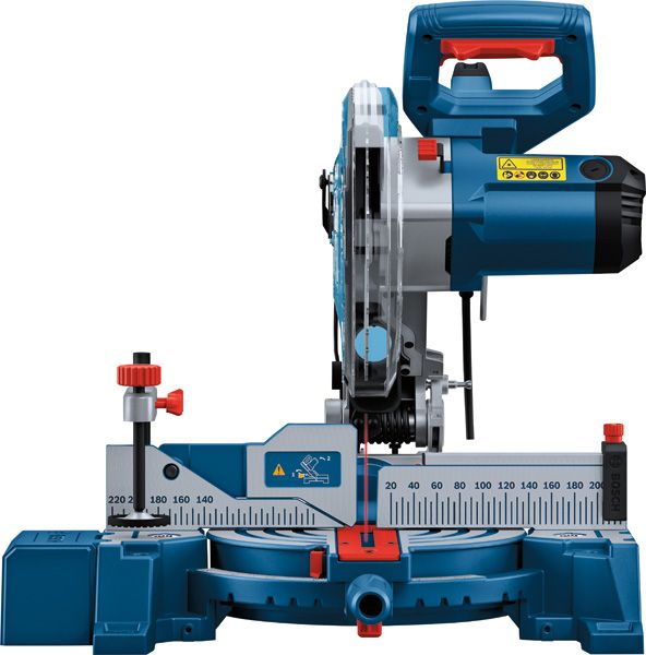 Контурен трион Bosch GCM 254 с функция за регулиране на ъгъла.