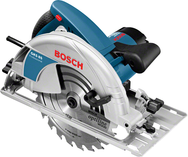 Ръчен циркуляр Bosch GKS 85 за рязане на дърво.