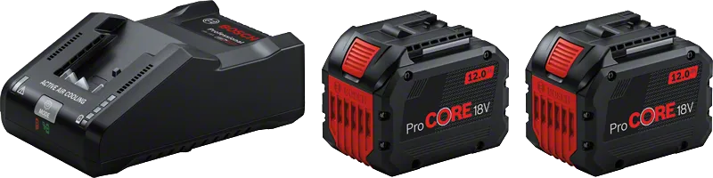 Стартов комплект Bosch със зарядно устройство GAL 18V-160 и две батерии 12.0Ah ProCORE18V.