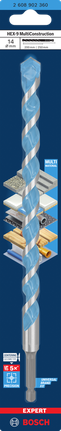 Свредло Bosch EXPERT HEX-9 MultiConstruction 14×200×250 мм.