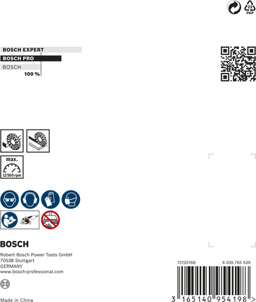 Bosch PRO телено колело от неръждаема стомана X-LOCK 115 мм.