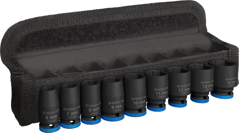 Комплект ударни вложки Bosch PRO 1/4 инча, 9 части в куфар.