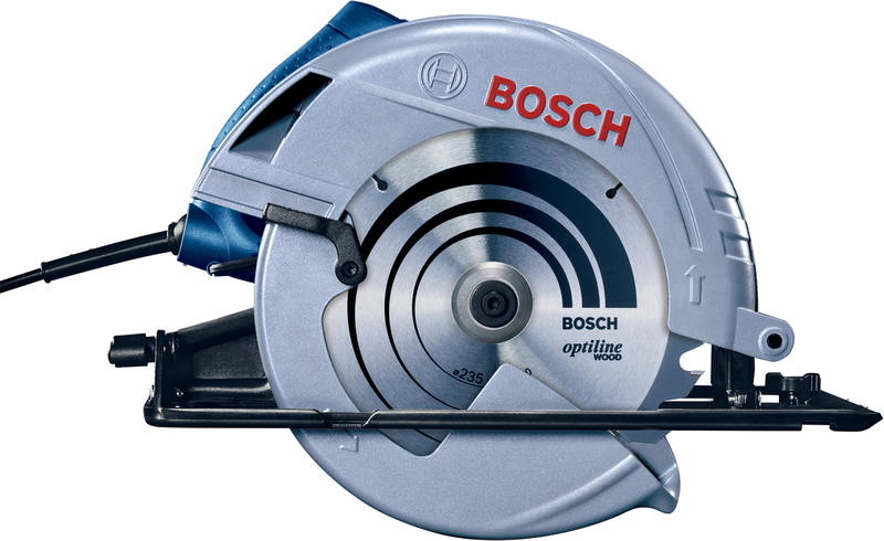 Циркуляр Bosch GKS 235 Turbo за рязане на дърво.
