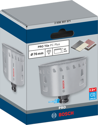 Боркоронка Bosch 76 мм PRO Tile PC Plus.