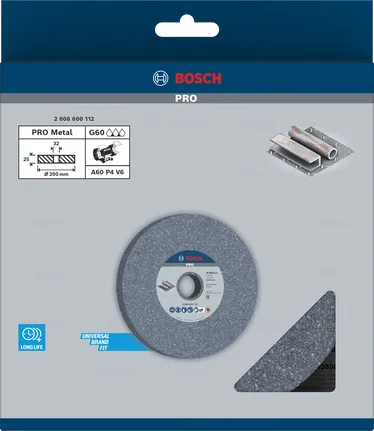 Шлифовъчен диск за метал Bosch PRO G60 за метал, 200 мм.