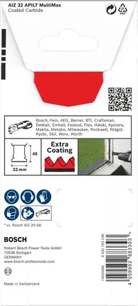 Нож за мултифункционален инструмент Bosch EXPERT MultiMax AIZ 32 APILT 32×45 мм.