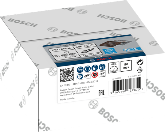 Шлайф диск за метал Bosch PRO 125×26×20 мм.