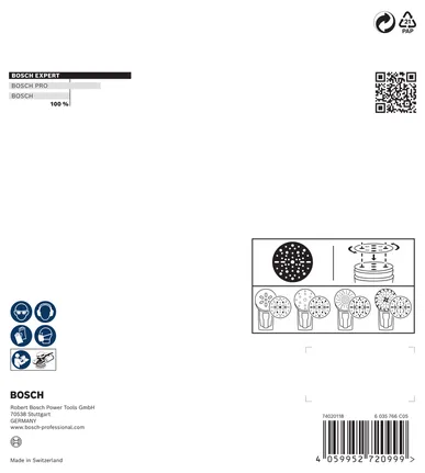 Шлифовъчен диск Bosch EXPERT O780 150 мм G320.