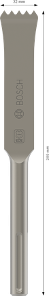 Стоманен длето за хоросан Bosch PRO SDS max-4C 32x300 мм.