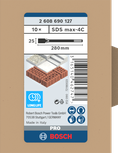 Плоско секало Bosch SDS max-4C 25×280 мм 10 броя.