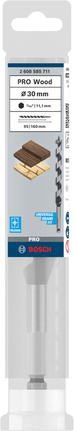 Свредло за дърво Bosch PRO 30 мм за прецизно пробиване на дърво.
