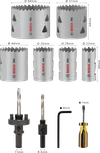 Комплект боркорони Bosch PRO Multi Material, 12 части с размери 22–64 мм.