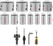 Комплект боркорони Bosch PRO Multi Material, 17 части, с размери 19-76 мм.