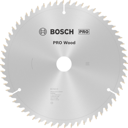 Диск за циркуляр Bosch PRO Wood 254 мм T60.