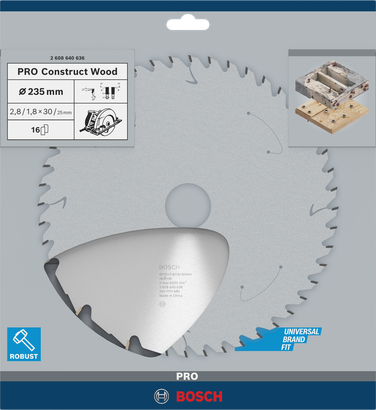 Циркулярен диск Bosch PRO Construct Wood 235 мм.