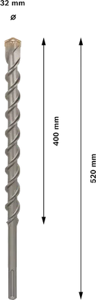 Свредло за естествен камък Bosch PRO SDS max-9, диаметър 32 мм.