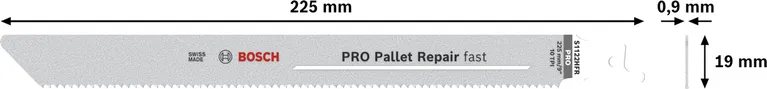 Нож Bosch PRO Pallet Repair fast S1122HFR, 225 мм.