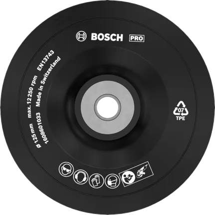 Опорен диск Bosch PRO Soft 125 мм за шлайфмашини.