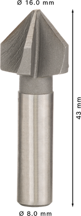 Зенкер Bosch PRO Steel HSS 16 x 43 мм.