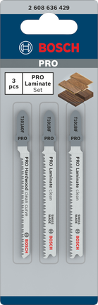 Комплект Bosch PRO Laminate с Т-образна опашка, 3 бр.
