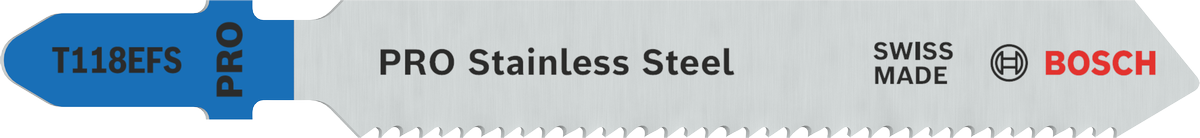 Нож за прободен трион Bosch PRO Stainless Steel T118EFS, вълнообразен.