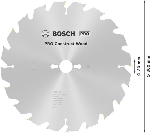 Диск за циркуляр Bosch PRO Construct Wood 300 мм.