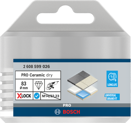 Керамична боркорона за сухо рязане Bosch PRO 83×35 мм X-Lock.