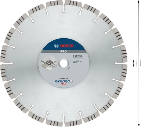Диамантен диск за бетон Bosch PRO, сегментиран диск 350 мм.
