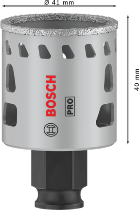 Боркорона Bosch PRO Tile PC Plus 41 мм за пробиване на плочки.