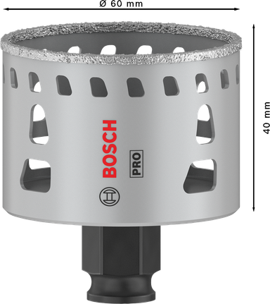 Боркорона Bosch PRO Tile PC Plus 60 мм за рязане на плочки.