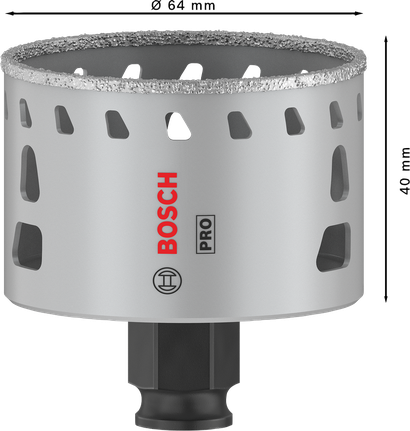 Боркорона Bosch PRO Tile PC Plus 64 мм за пробиване на плочки.
