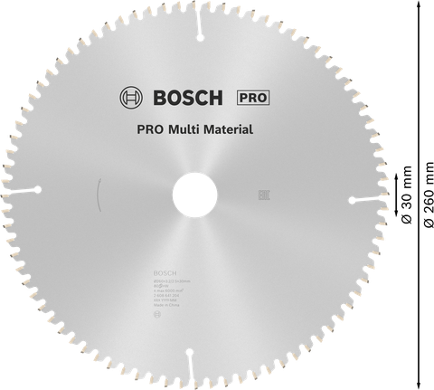 Циркулярен диск Bosch PRO Multi Material, 260 мм.
