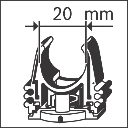 20 мм скоба за тръба.