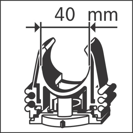 Скоба за кабелен канал 40 мм.