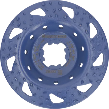 Шлифовъчна глава Bosch EXPERT Multi Material Carbide, едра, наклонена.