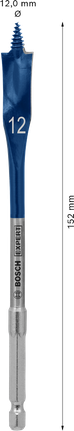 Свредло за плоска накрайник Bosch EXPERT Self Cut Speed 12 x 152 мм.