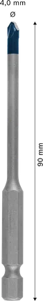 Свредло за твърда керамика Bosch EXPERT HEX-9 4x90 мм.