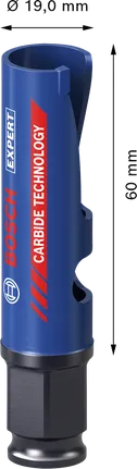 Боркорона Bosch EXPERT Construction Material 19 мм с карбидни зъби.