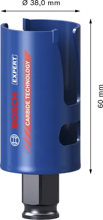 Боркорона Bosch EXPERT Construction Material 38 мм.