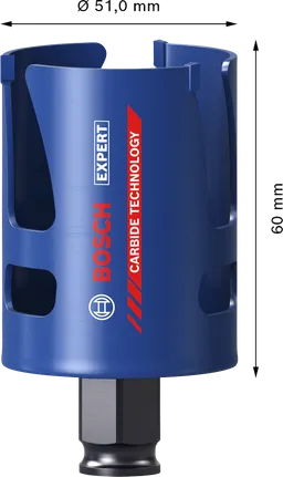 Bosch EXPERT Construction Material 51 мм карбид боркорона.